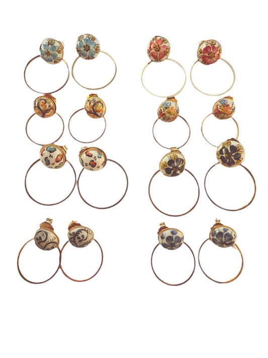 Garden Charm Hoops