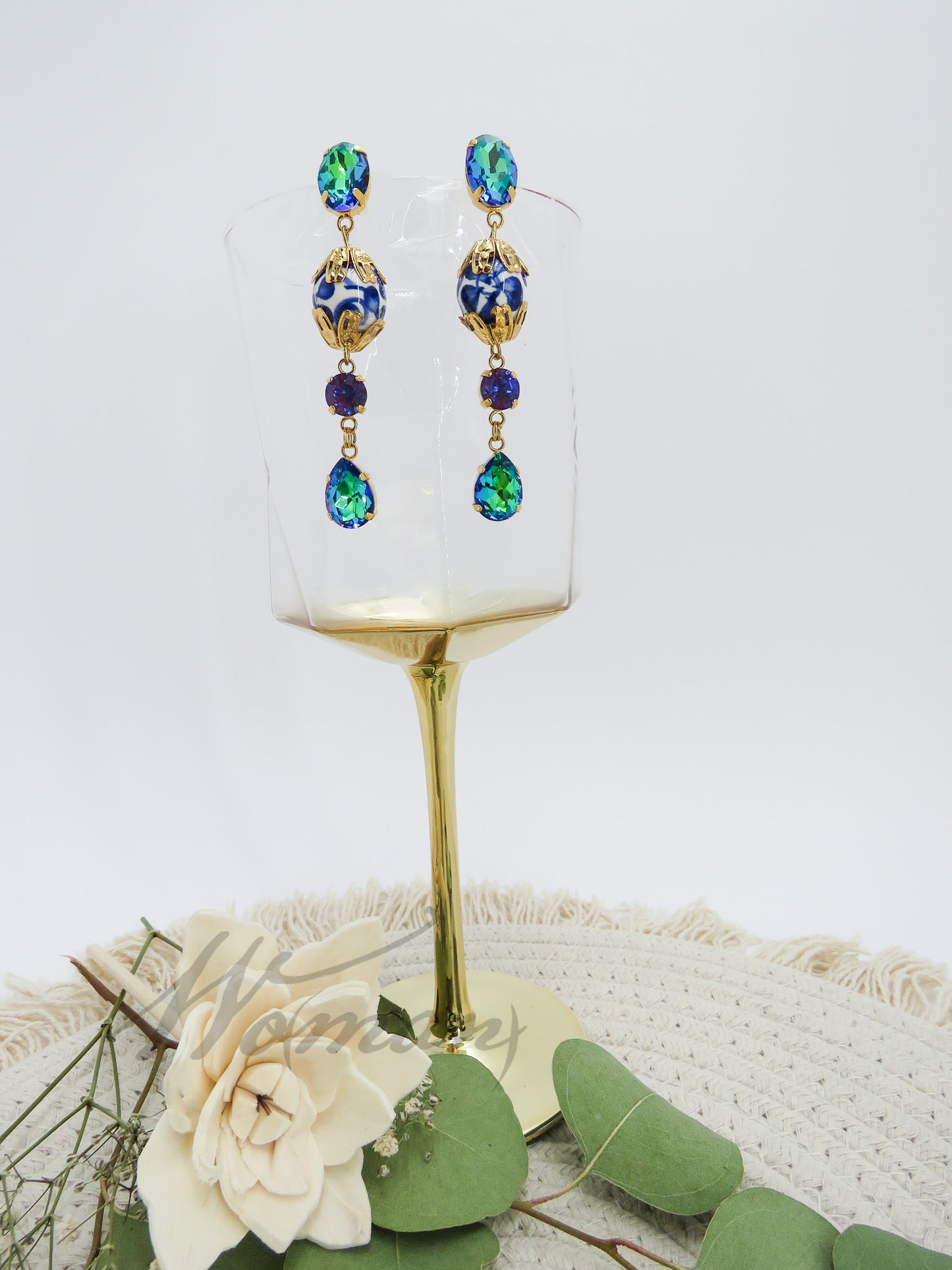 Murano Glass Earring with Ceramic