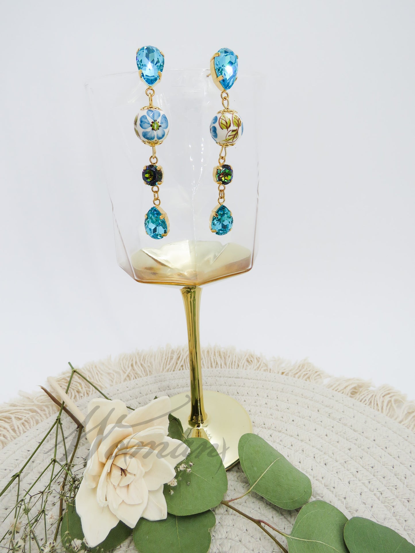 Murano Glass Earring with Ceramic