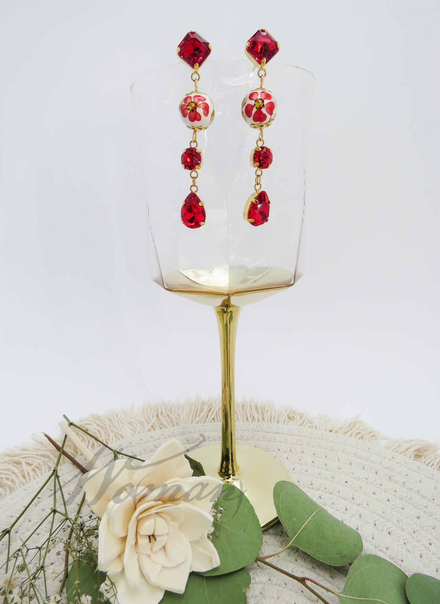 Murano Glass Earring with Ceramic