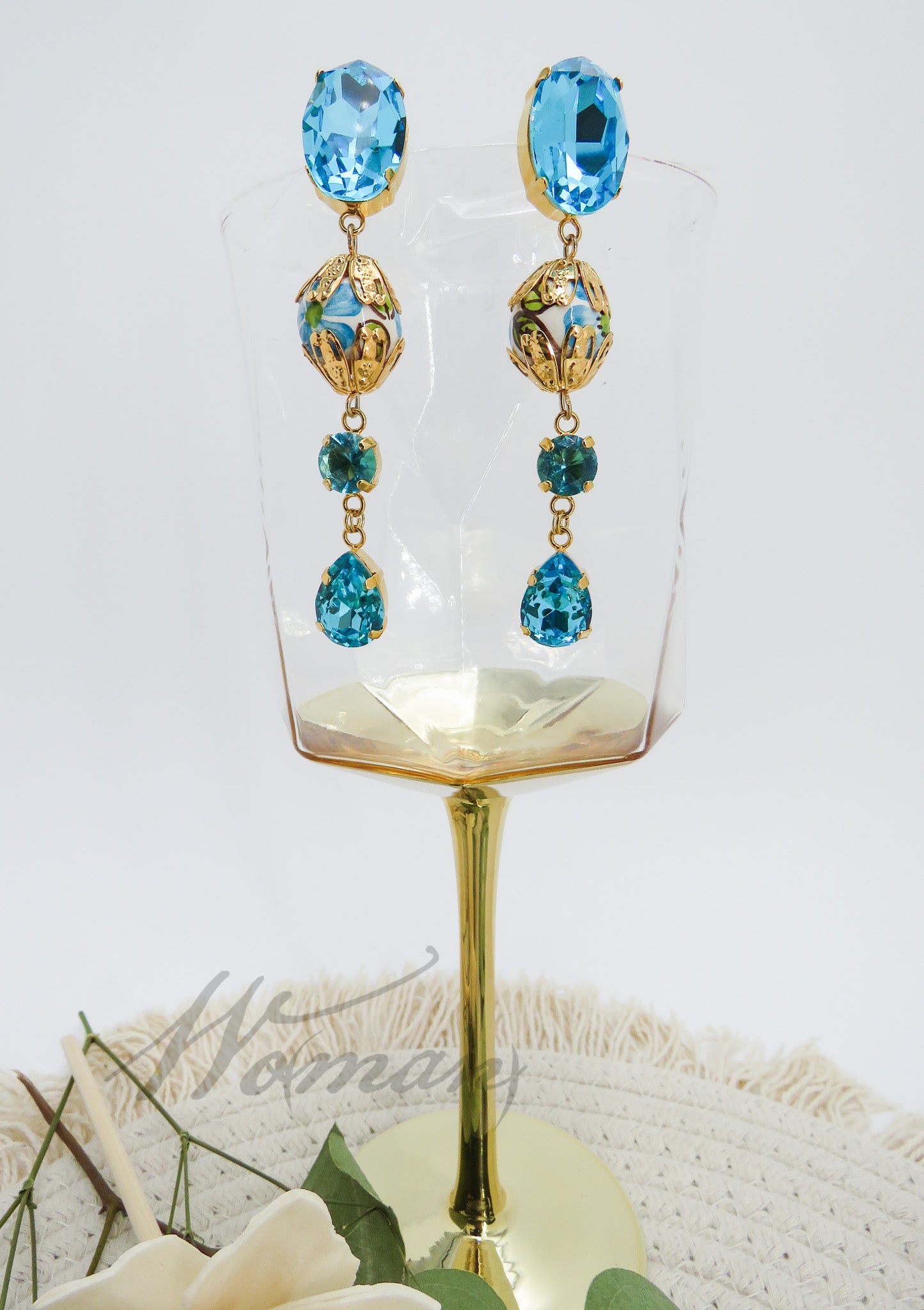 Murano Glass Earring with Ceramic