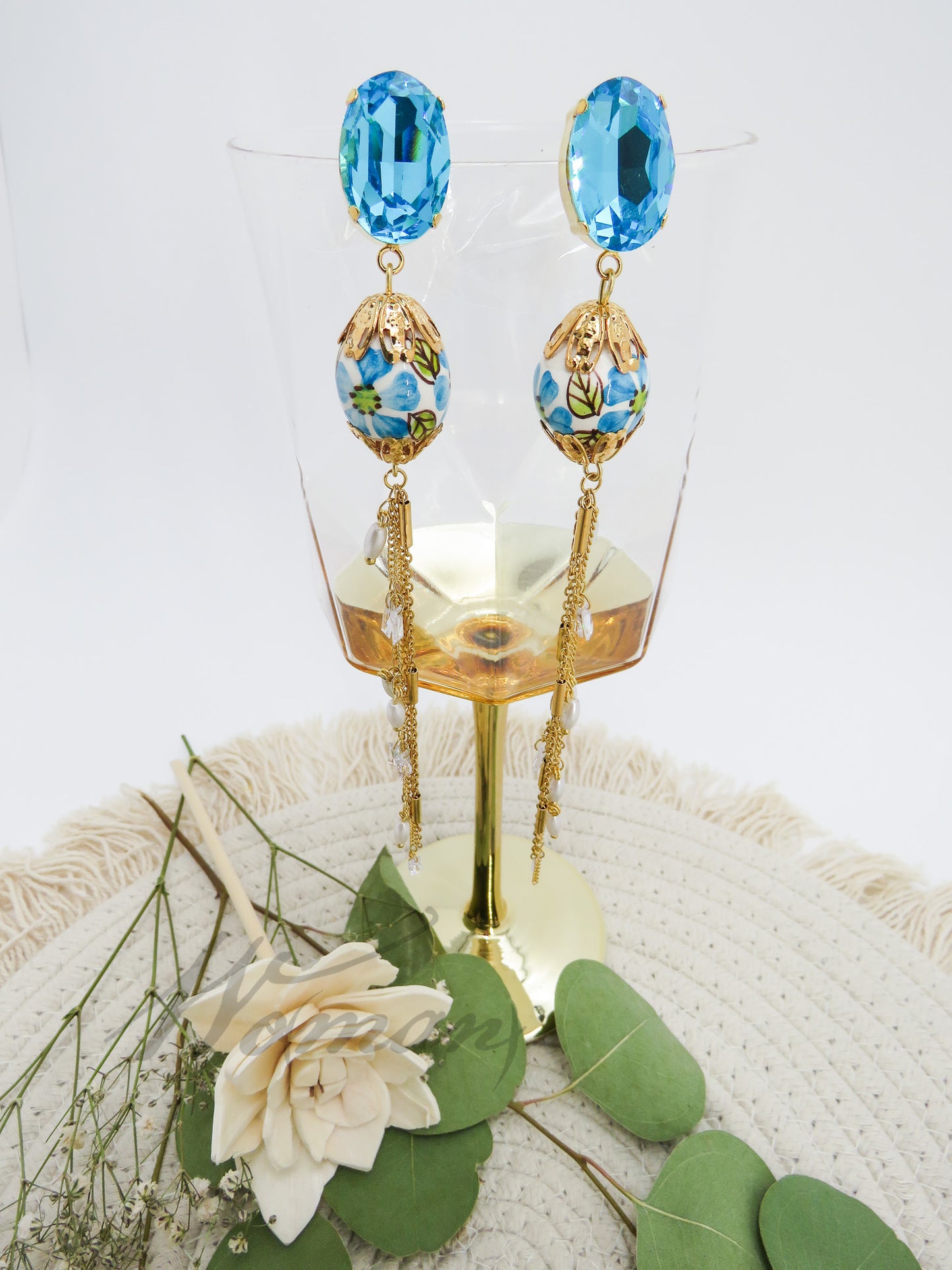 Murano Glass Earring with Ceramic