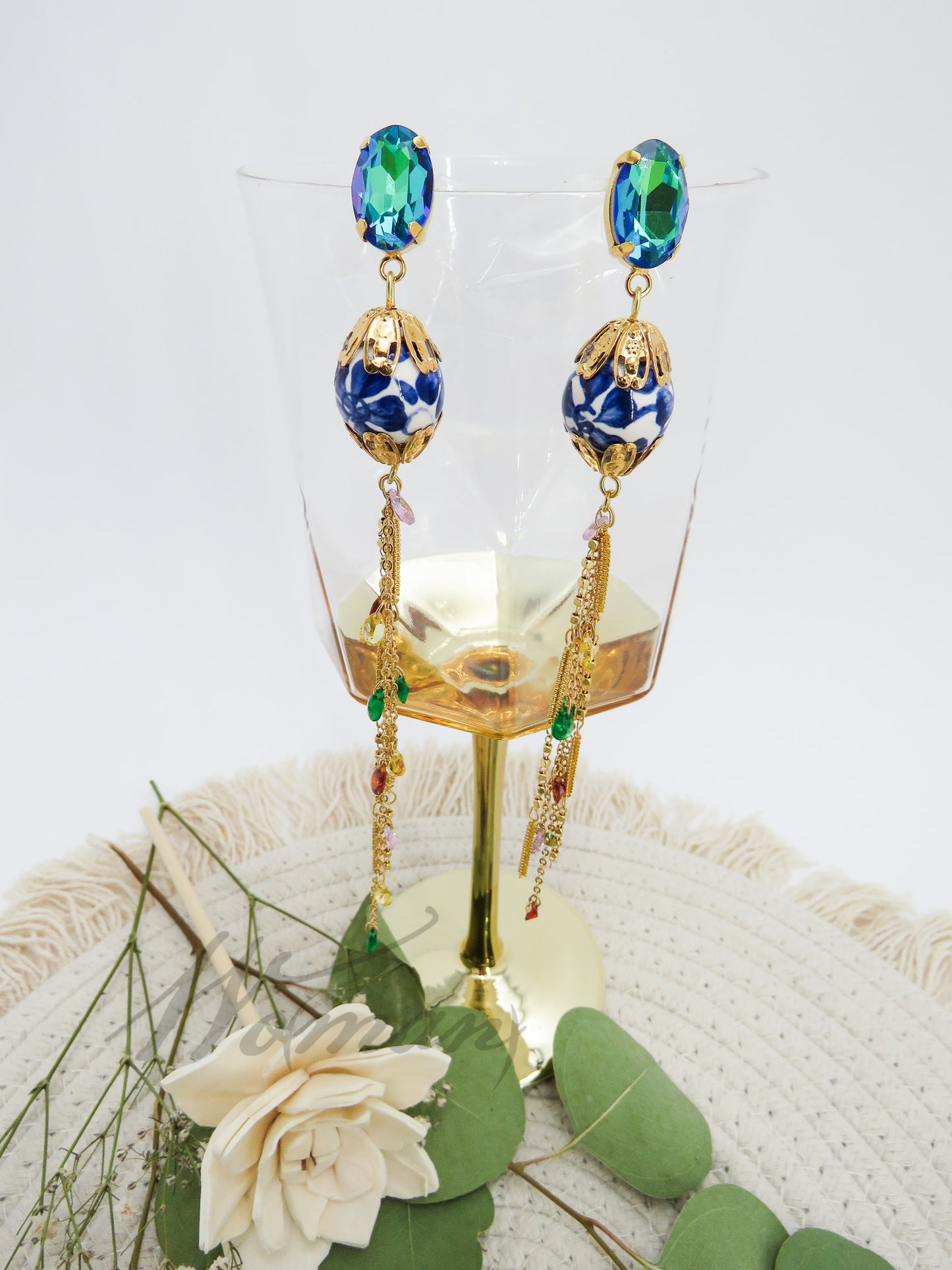 Murano Glass Earring with Ceramic