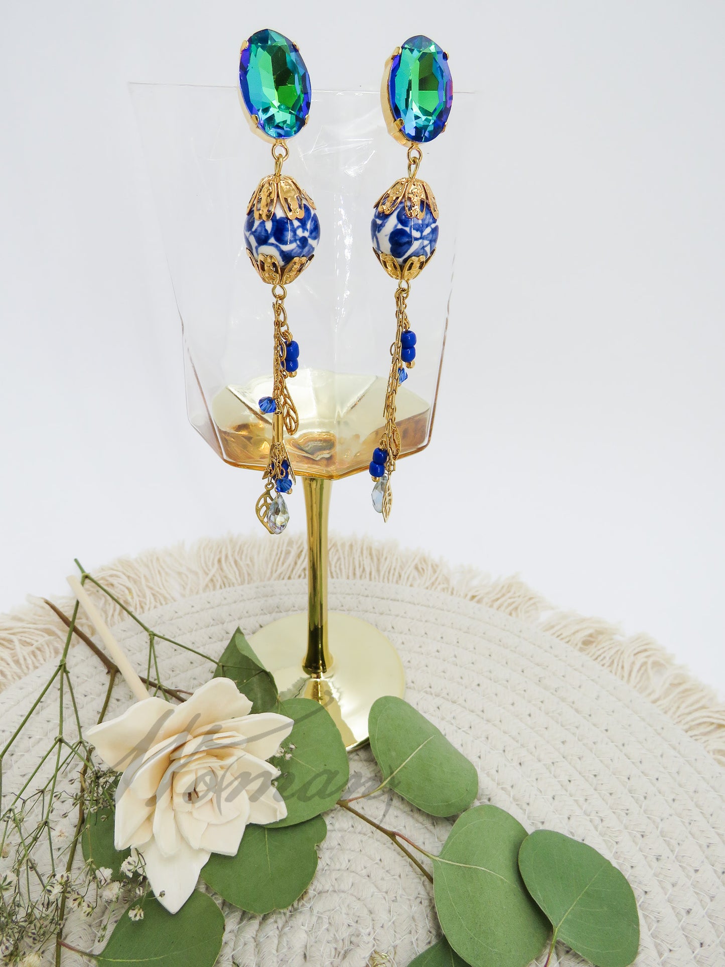 Murano Glass Earring with Ceramic