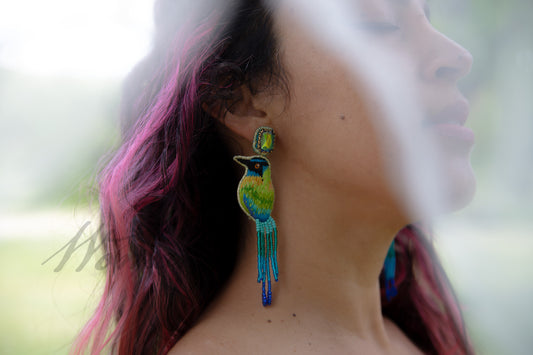 Amazonian Motmot (Barranquero) Earrings