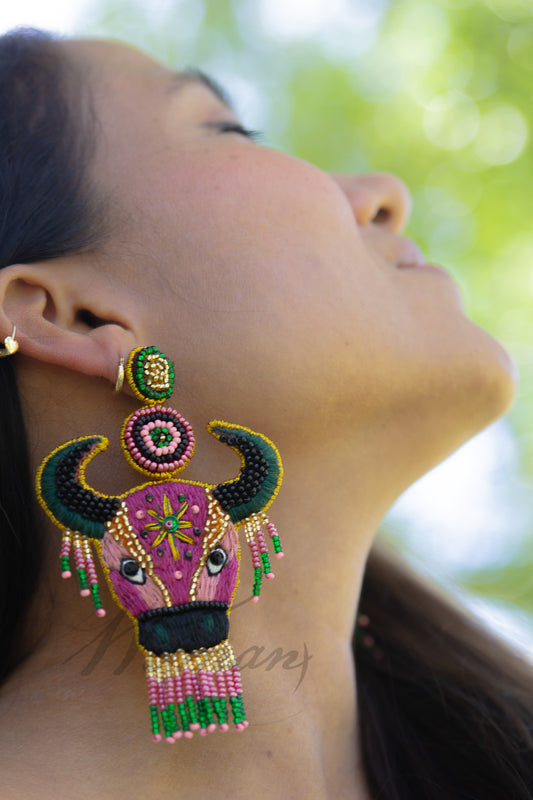 Carnival Bull Earrings